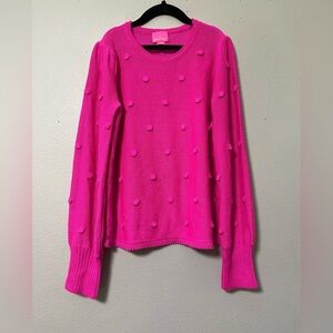 Girls Lilly Pulitzer Hot Pink Sweater - Size XL